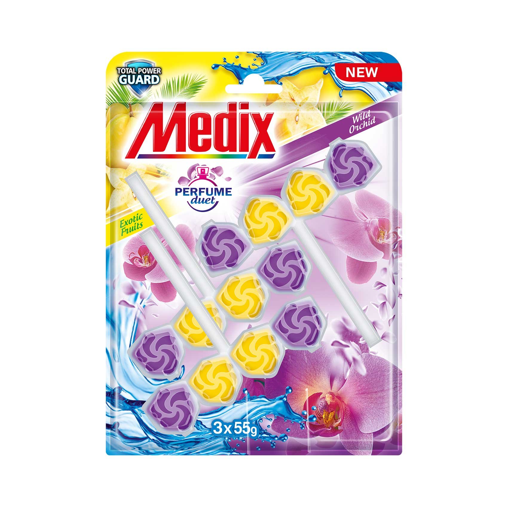 Ароматизатор за тоалетна Medix Perfume Duet Fruits & Orchid