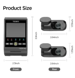 VIOFO Видеорегистратор Dash Cam A229 Pro 3 Channel - 4K