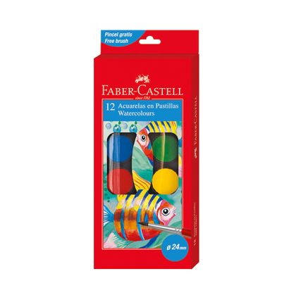 Водни бои Faber-Castell С четка