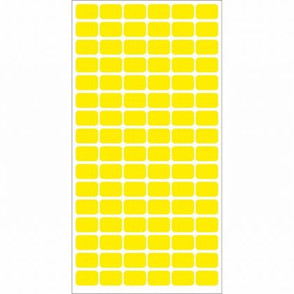 Етикети за цени 12x18 mm 96 етик./лист Жълт неон