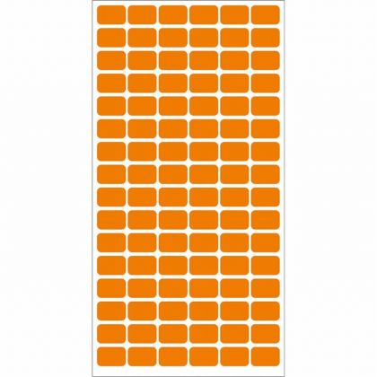 Етикети за цени 12x18 mm 96 етик./лист Оранжев неон
