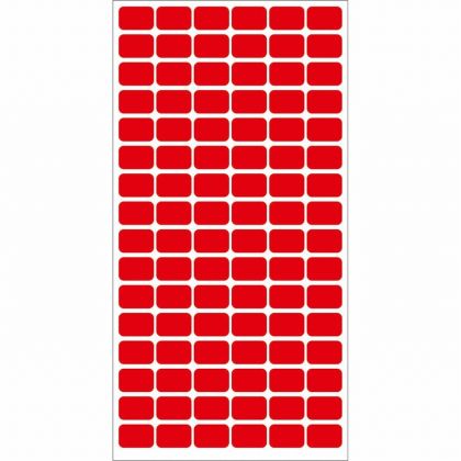 Етикети за цени 12x18 mm 96 етик./лист Червен неон