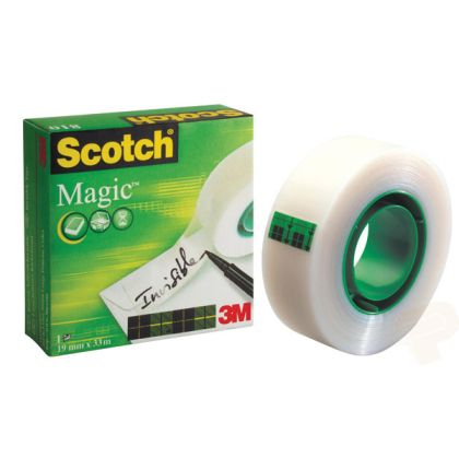 Лепяща лента Scotch Magic 810 Канцеларска невидима 19 mm x 33 m