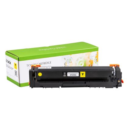 Тонер касета универсална Static Control Yellow HP no. 203X CF542X CRG-054HY SUPER PREMIUM Съвместим консуматив