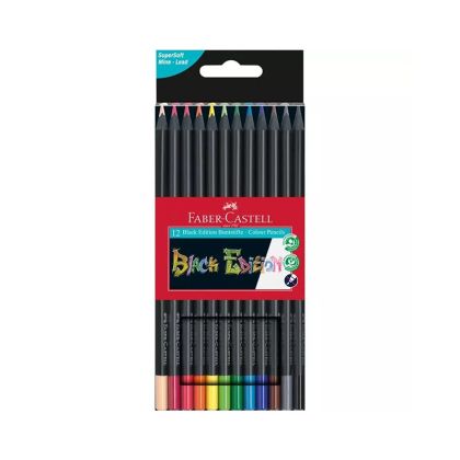 Цветни моливи Faber-Castell Black Edition Триъгълни