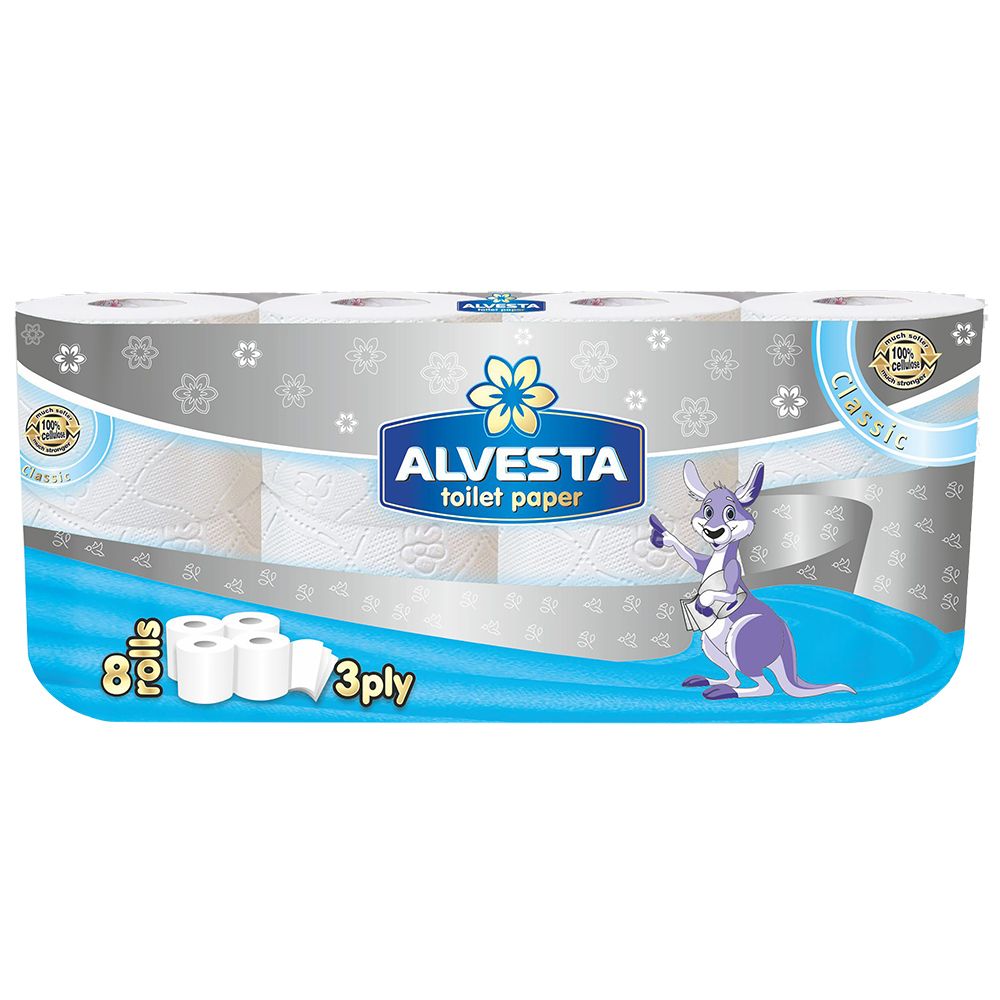 Тоалетна хартия Alvesta Класик 3пл оп8+2