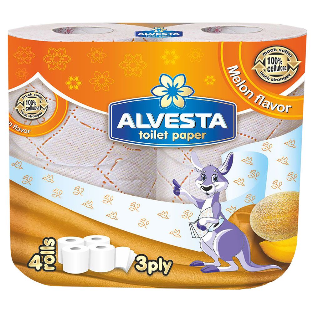 Тоалетна хартия Alvesta Пъпеш 3пл оп4