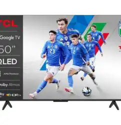 TCL 50inch QLED Android TV HDR10+ Bionic Color Optimization Technology Dolby Vision Dolby Atmos 2x10W