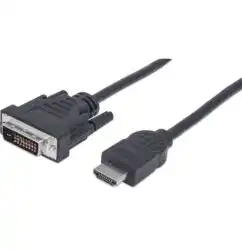 Преходник Manhattan HDMI MALE към DVI-D 24+1 MALE