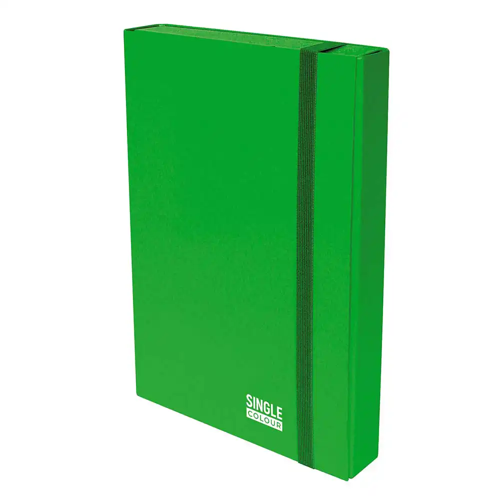 Кутия с ластик Single Colour 245х325х50 мм зелена