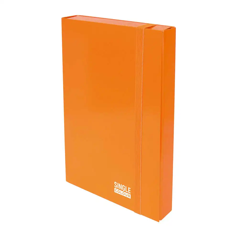Кутия с ластик Single Colour 245х325х50 мм оранж