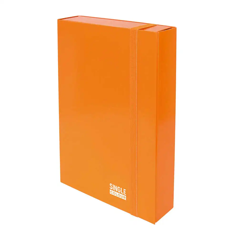 Кутия с ластик Single Colour 260х335х70 мм оранж