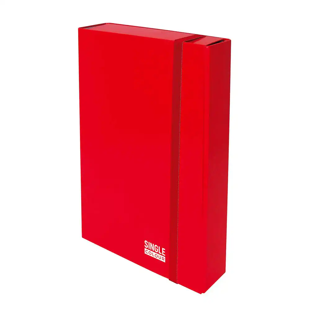 Кутия с ластик Single Colour 260х335х70 мм червена