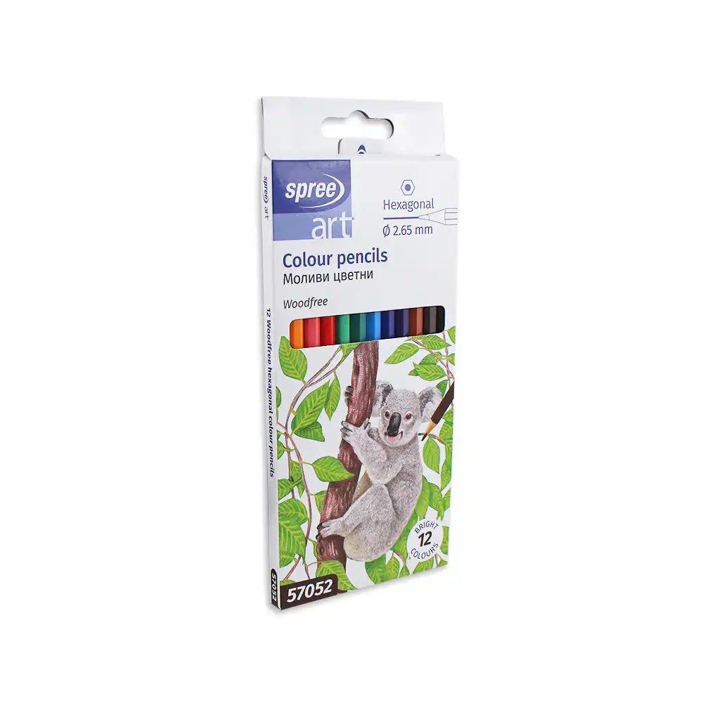 Моливи 12 цв. woodfree