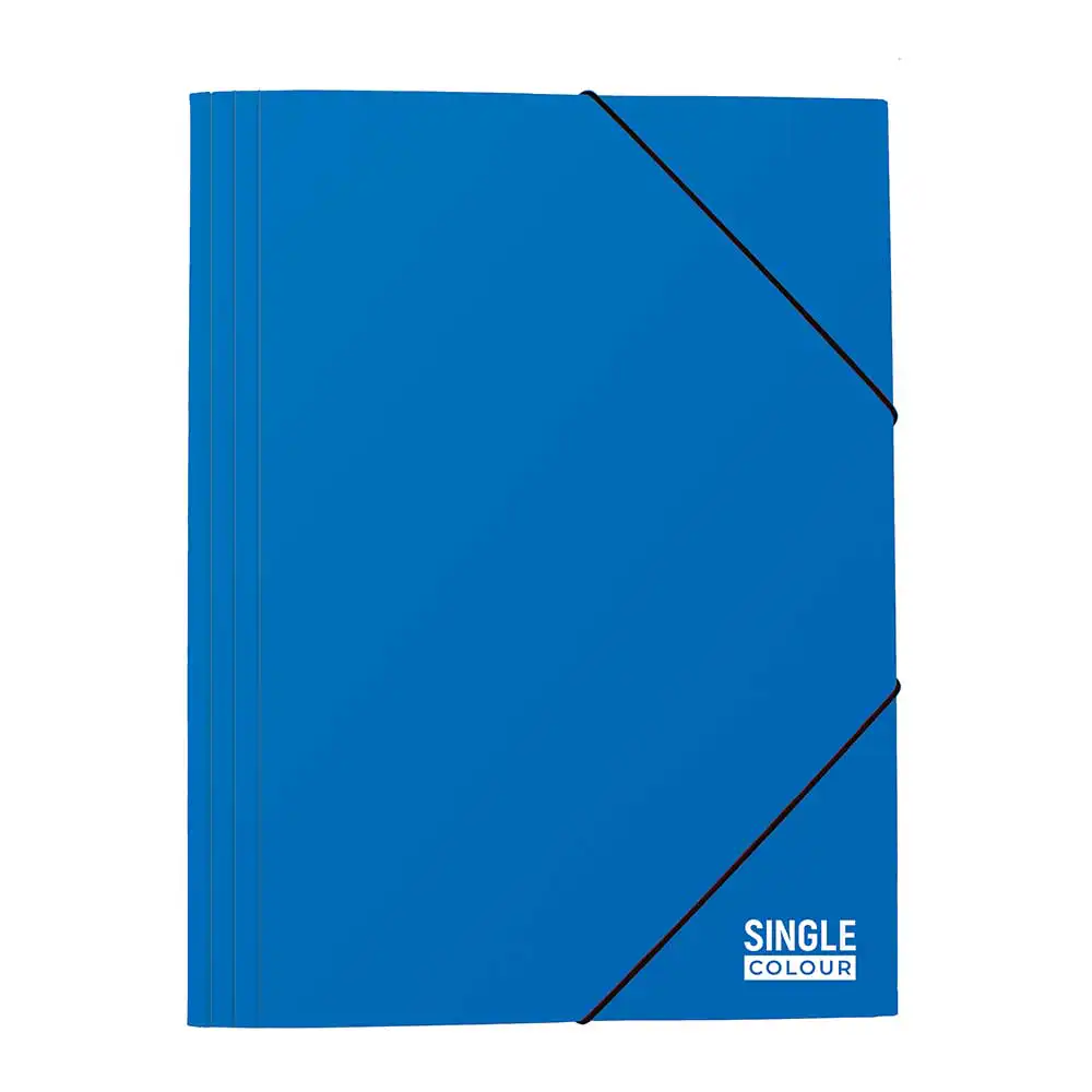 Папка с ластик Single Colour 260х340 мм синя