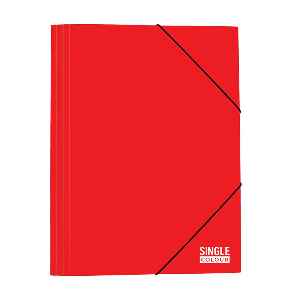 Папка с ластик Single Colour 260х340 мм червена