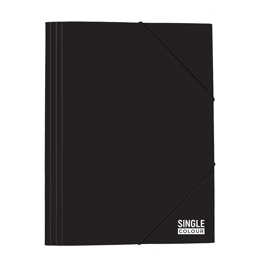 Папка с ластик Single Colour 260х340 мм черна